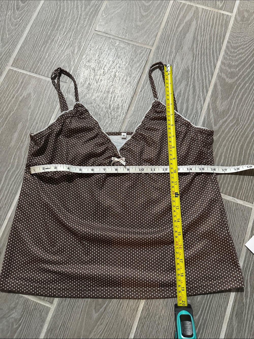 Brown Polka Dot Camisole Top